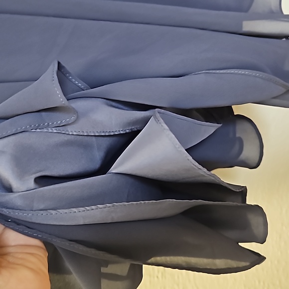 Size 14 STORMY blue mother midi dress by Azazie NWT - Picture 6 of 14